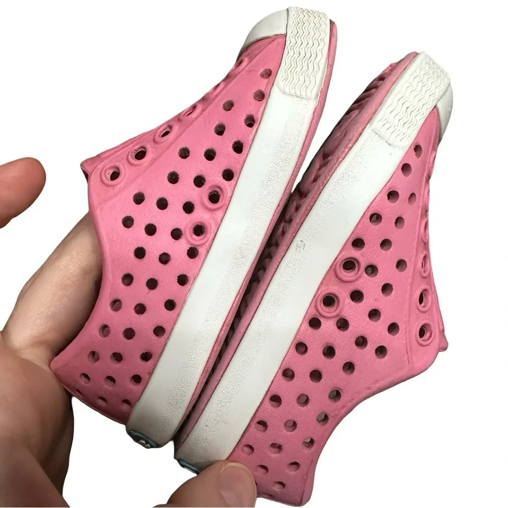 Native Shoes Pink Slip-On Perforated Kids Sneakers